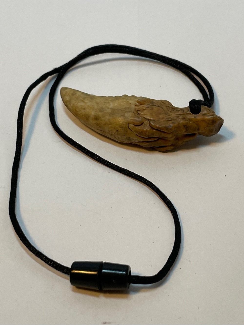 Resin Tooth With dragon head pendant Black Cord Necklace - Picture 5 of 8